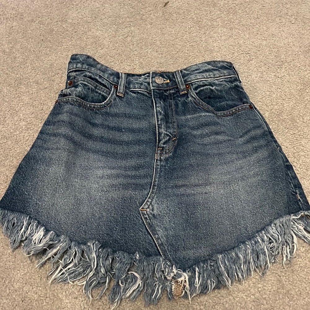 Free people denim skirt